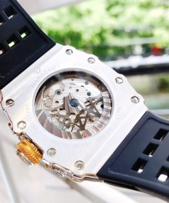 Đồng hồ chính hãng Hanboro By Huboler nam đính đá 40x48mm (1)