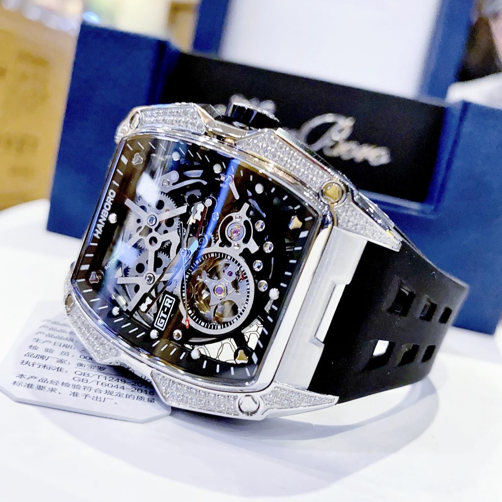 Đồng hồ chính hãng Hanboro By Huboler nam máy lộ cơ 40x48mm (1)