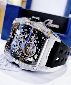 Đồng hồ chính hãng Hanboro By Huboler nam máy lộ cơ 40x48mm (1)