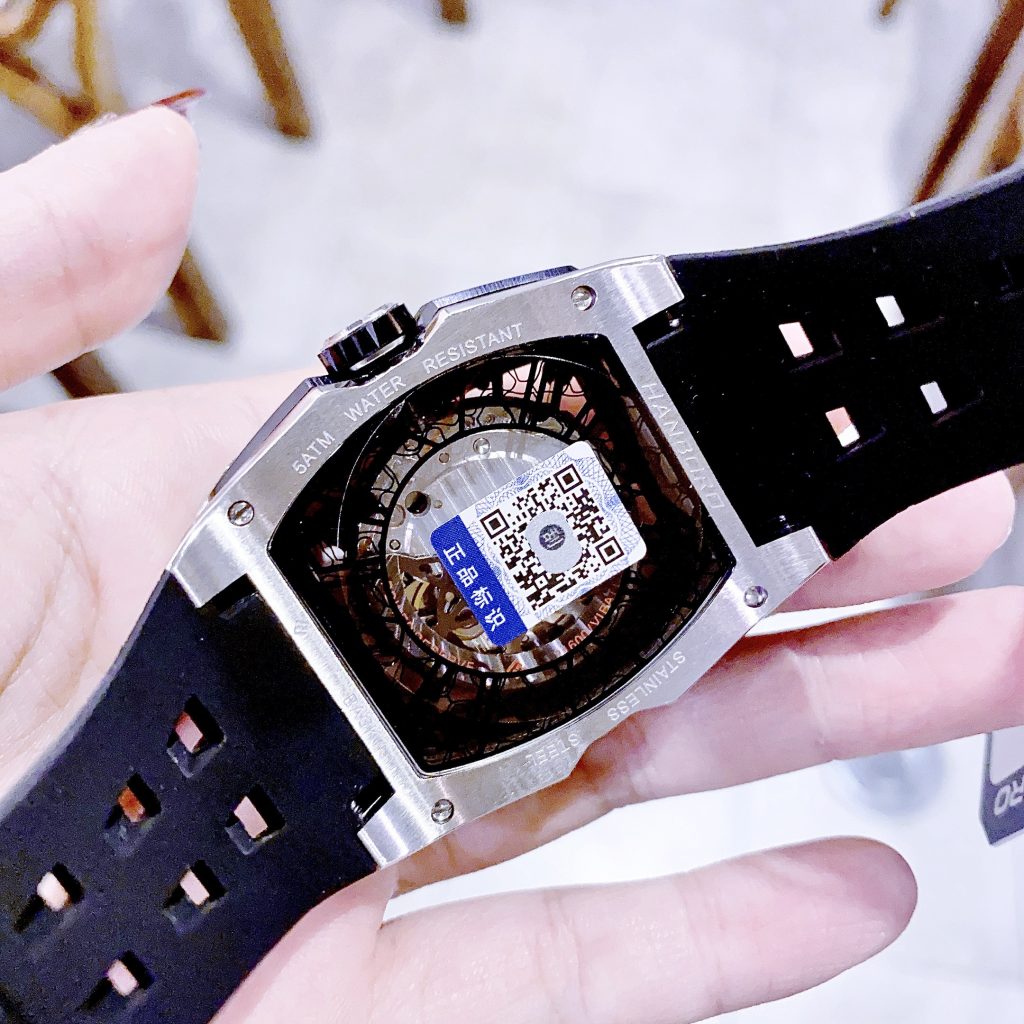 Đồng hồ chính hãng Hanboro By Huboler nam máy lộ cơ 40x48mm (3)