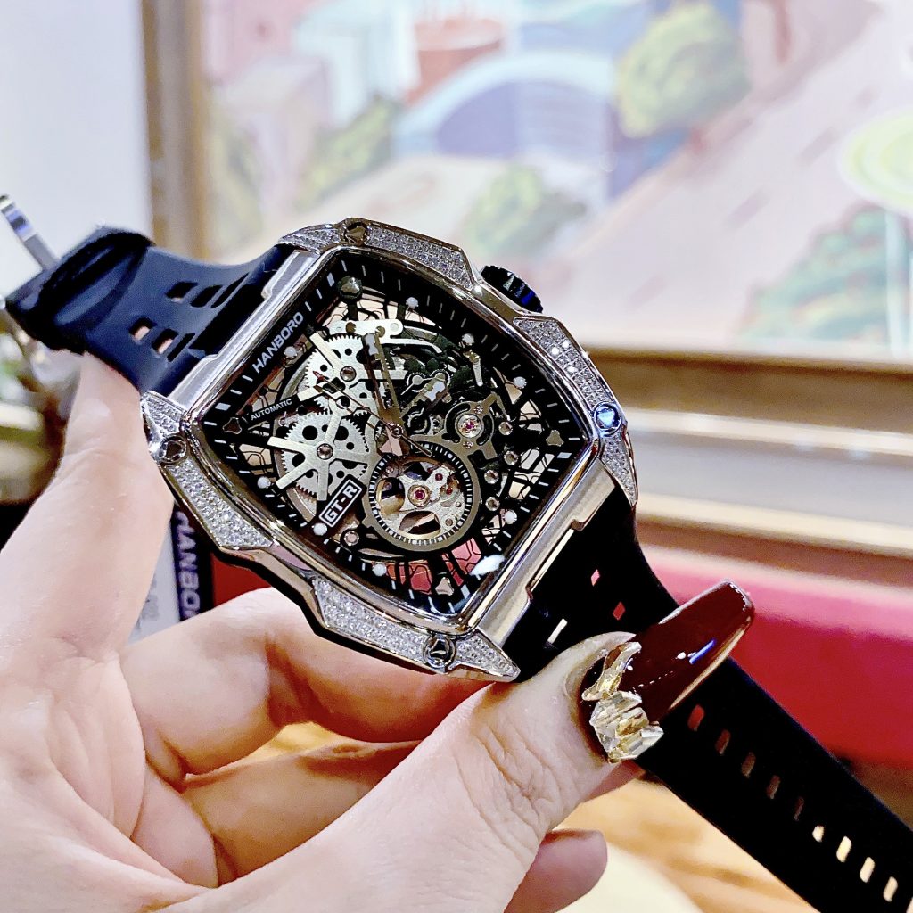 Đồng hồ chính hãng Hanboro By Huboler nam máy lộ cơ 40x48mm (5)
