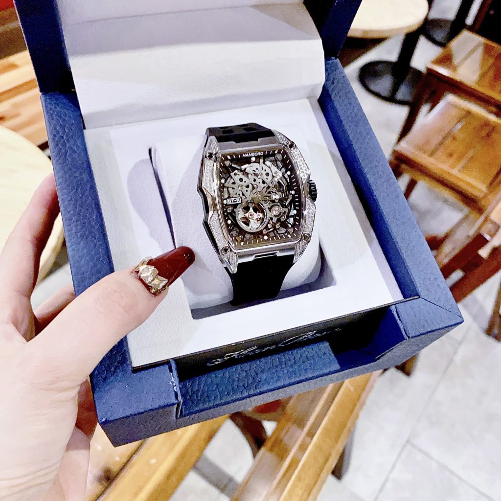 Đồng hồ chính hãng Hanboro By Huboler nam máy lộ cơ 40x48mm (6)