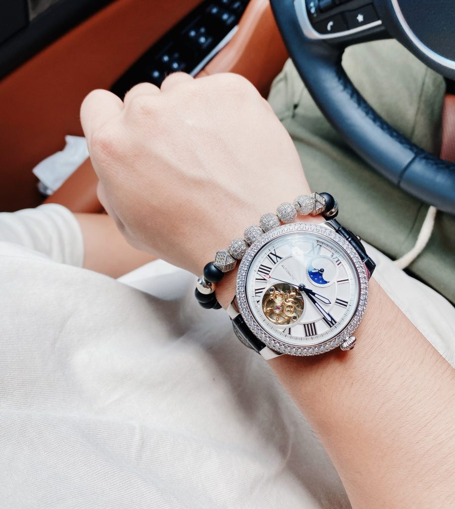 Đồng hồ nam Huboler By Hanboro Moonphase chính hãng 46mm (2)