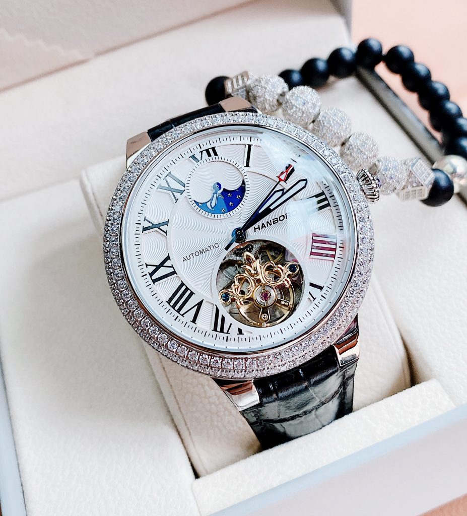 Đồng hồ nam Huboler By Hanboro Moonphase chính hãng 46mm (3)
