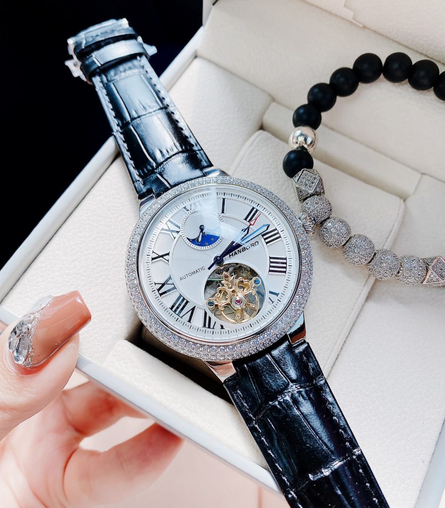 Đồng hồ nam Huboler By Hanboro Moonphase chính hãng 46mm (7)