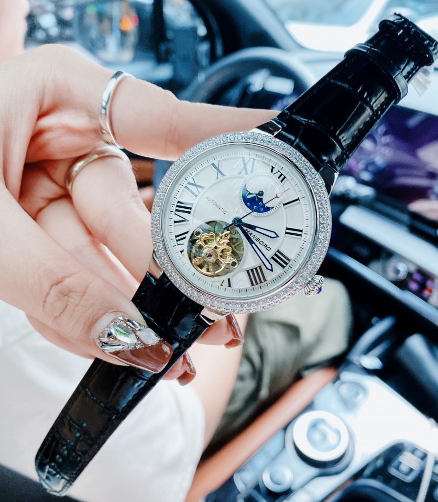Đồng hồ nam Huboler By Hanboro Moonphase chính hãng 46mm (8)