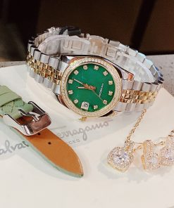 Đồng hồ nữ Hanboro By Huboler đính đá chính hãng 32mm (2)