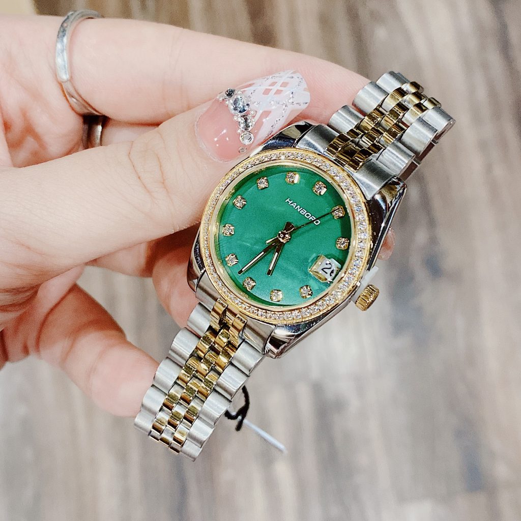 Đồng hồ nữ Hanboro By Huboler đính đá chính hãng 32mm (4)