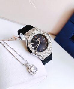 Đồng hồ nữ chính hãng Hanboro dây cao su 33mm (2)