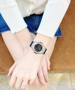 Đồng hồ nữ chính hãng Hanboro dây cao su 33mm (5)