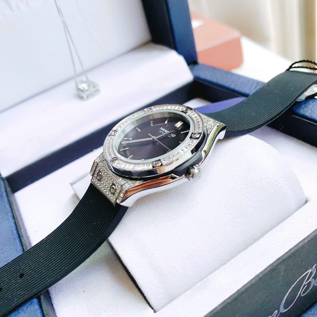 Đồng hồ nữ chính hãng Hanboro dây cao su 33mm (7)