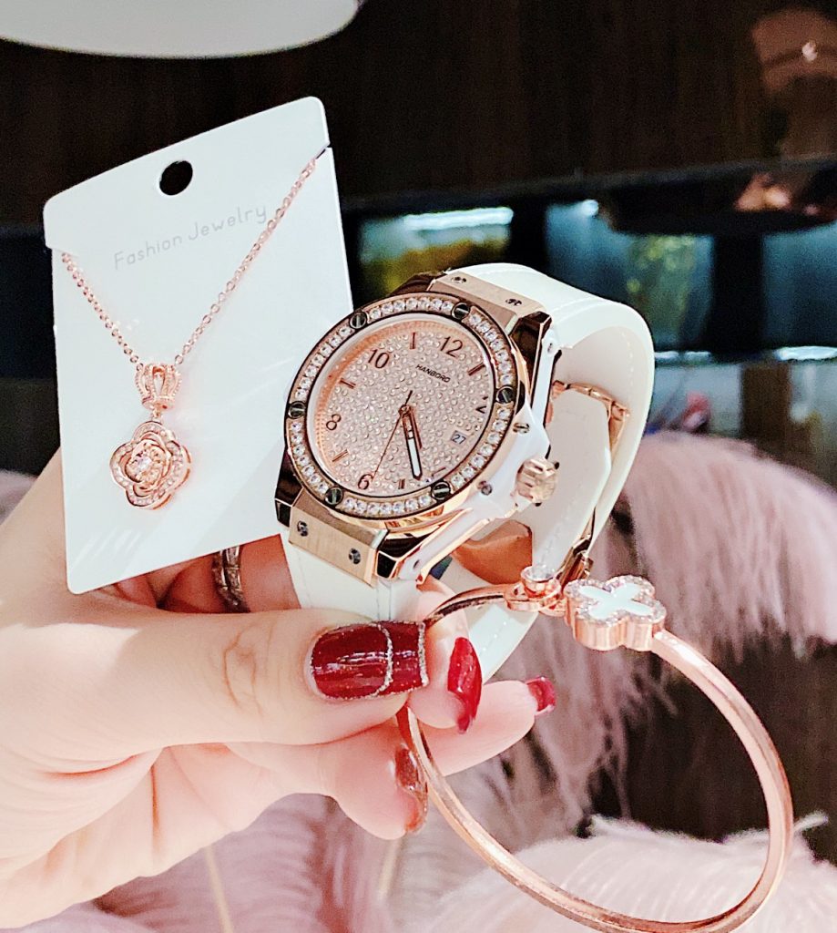 Đồng hồ nữ chính hãng Hanboro đính full đá Swarovski 36mm (3)
