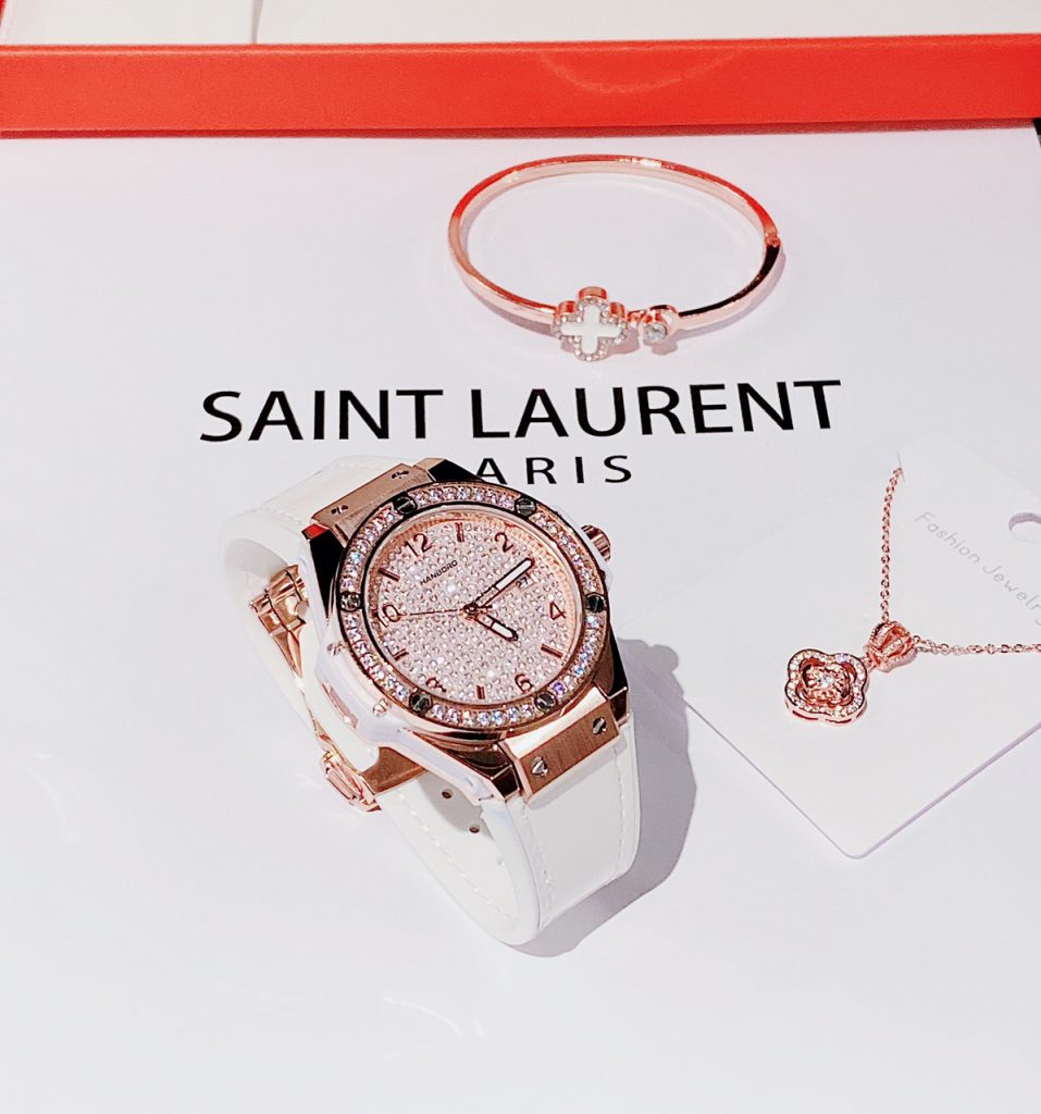Đồng hồ nữ chính hãng Hanboro đính full đá Swarovski 36mm (7)
