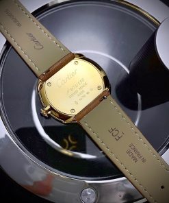 Đồng hồ Cartier Pebble Re-Edition nam dây da Fake cao cấp 36mm (2)