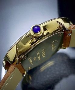 Đồng hồ Cartier Pebble Re-Edition nam dây da Fake cao cấp 36mm (2)