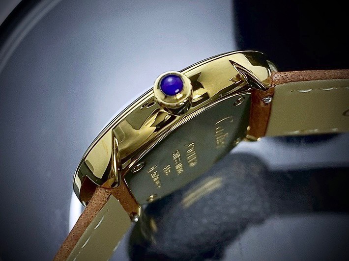 Đồng hồ Cartier Pebble Re-Edition nam dây da Fake cao cấp 36mm (2)