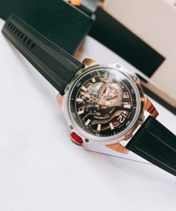 Đồng hồ Hanboro chính hãng nam dây cao su 44mm (2)