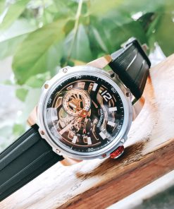 Đồng hồ Hanboro chính hãng nam dây cao su 44mm (2)