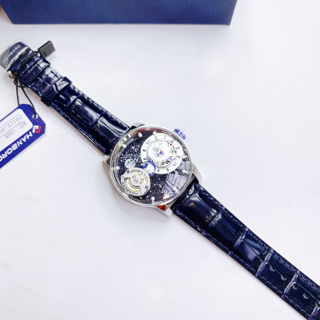 Đồng hồ Hanboro chính hãng nam mặt dải thiên hà 45mm (2)