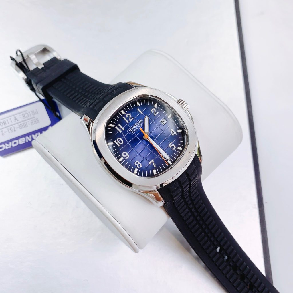 Đồng hồ Hanboro chính hãng nam mặt xanh 40mm (2)