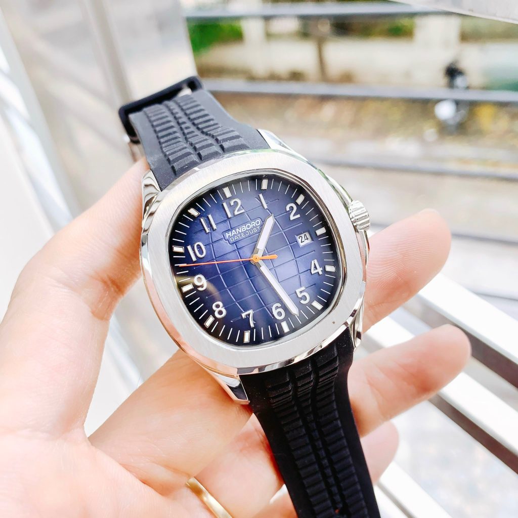 Đồng hồ Hanboro chính hãng nam mặt xanh 40mm (2)