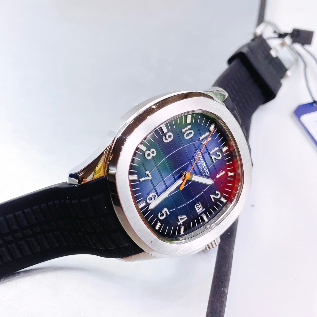 Đồng hồ Hanboro chính hãng nam mặt xanh 40mm (2)