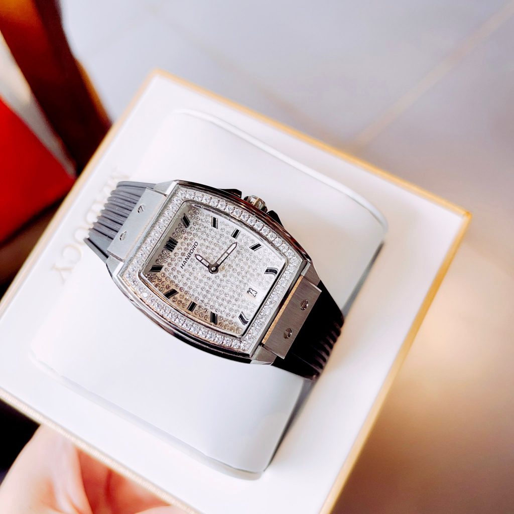 Đồng hồ Hanboro chính hãng nữ mặt đính đá Swarovski 36mm (2)