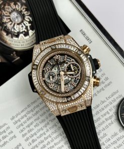 Đồng hồ Hublot Big Bang Unico King Gold đính đá Replica 11 45mm (2)