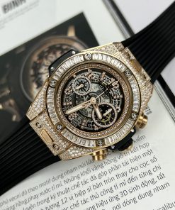 Đồng hồ Hublot Big Bang Unico King Gold đính đá Replica 11 45mm (2)