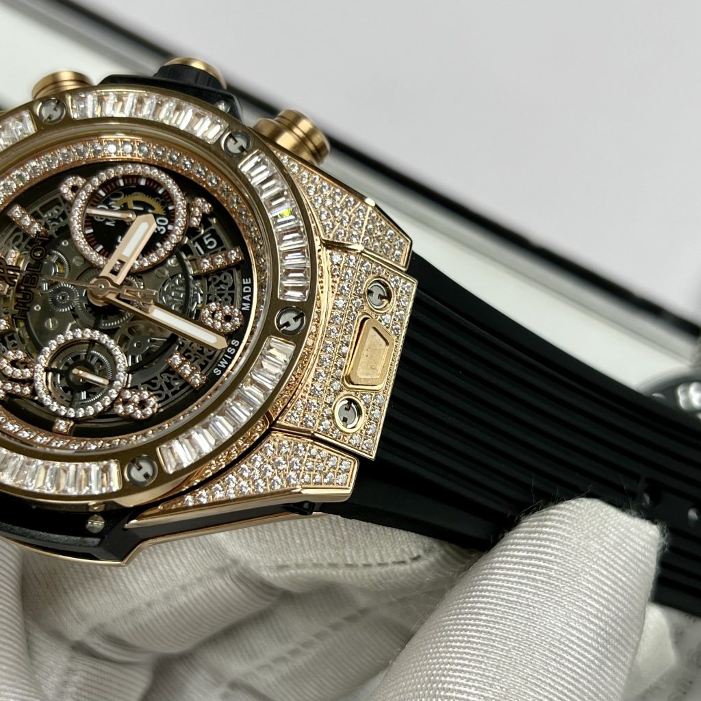 Đồng hồ Hublot Big Bang Unico King Gold đính đá Replica 11 45mm (2)