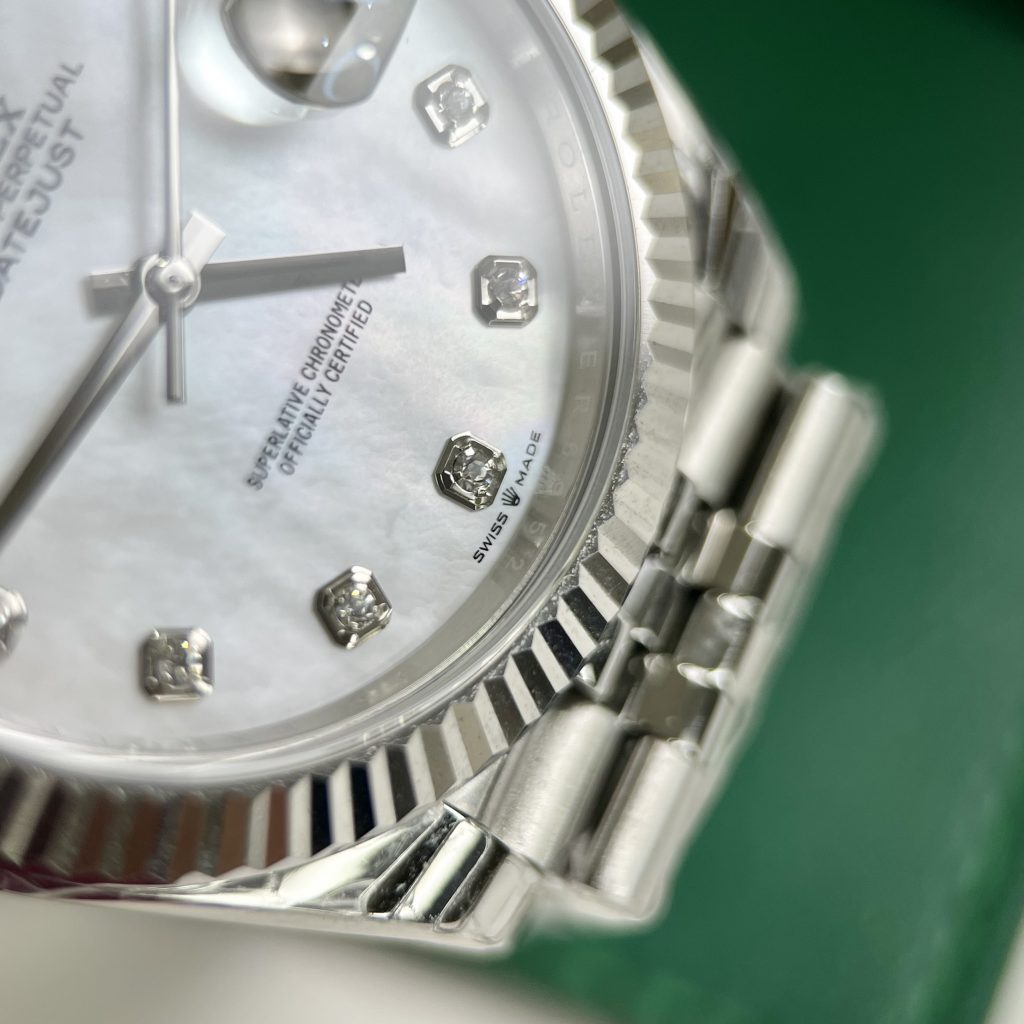 Đồng hồ Replica 11 Rolex DateJust mặt khảm xà cừ EW Factory 41mm (2)