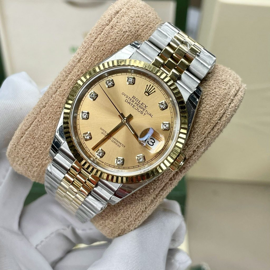 Đồng hồ Rolex DateJust Replica 11 nam dây kim loại 41mm (2)
