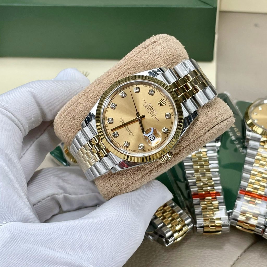 Đồng hồ Rolex DateJust Replica 11 nam dây kim loại 41mm (2)