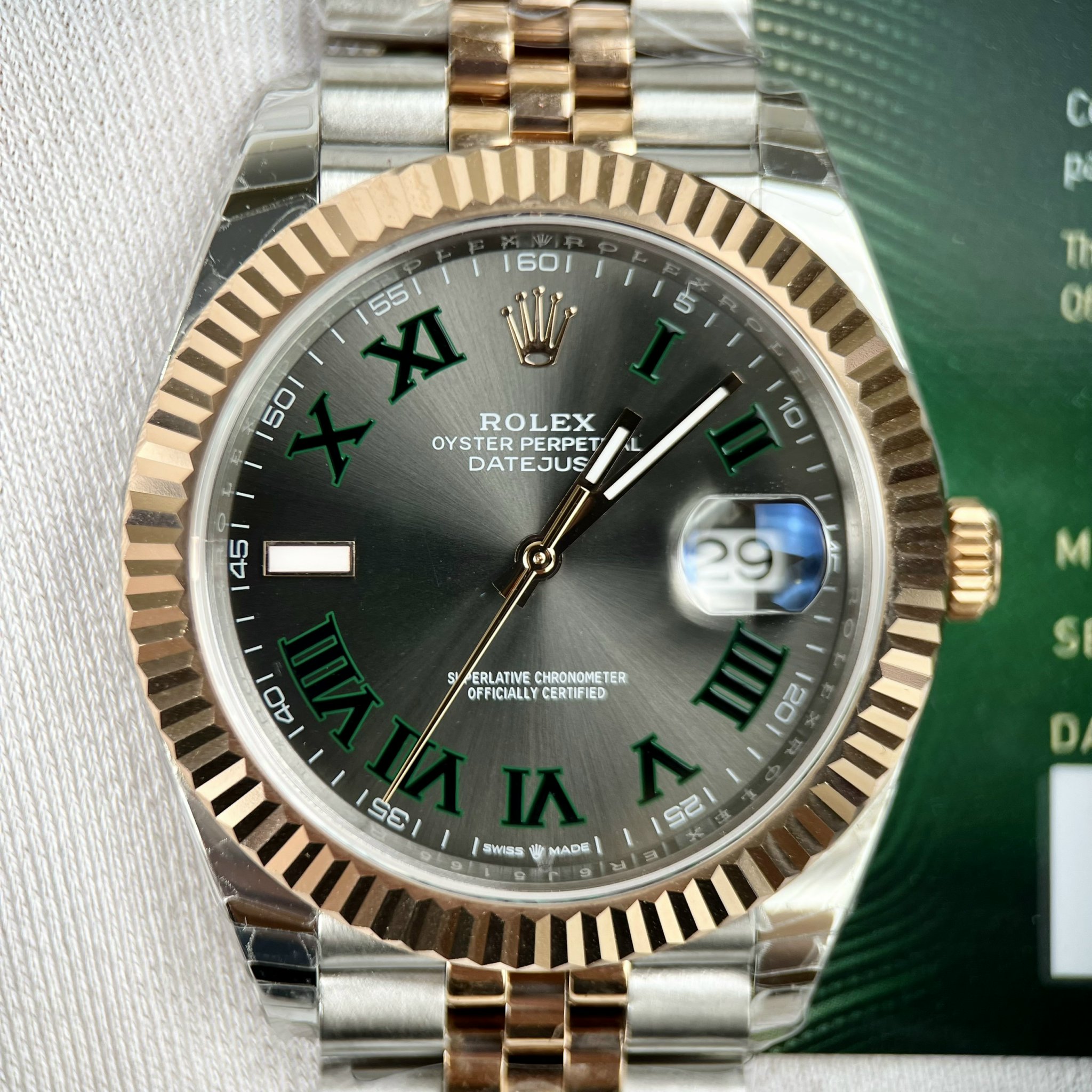 Đồng hồ Rolex DateJust nam cọc số la mã Rep 11 EW Factory 41mm (7) Đồng hồ Rolex DateJust nam cọc số la mã Rep 11 EW Factory 41mm (2)