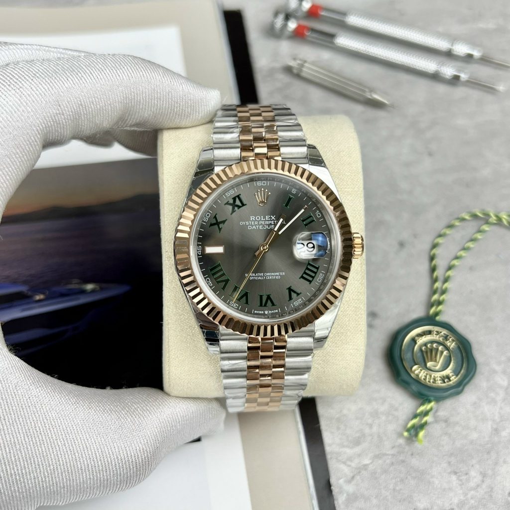 Đồng hồ Rolex DateJust nam cọc số la mã Rep 11 EW Factory 41mm (2)