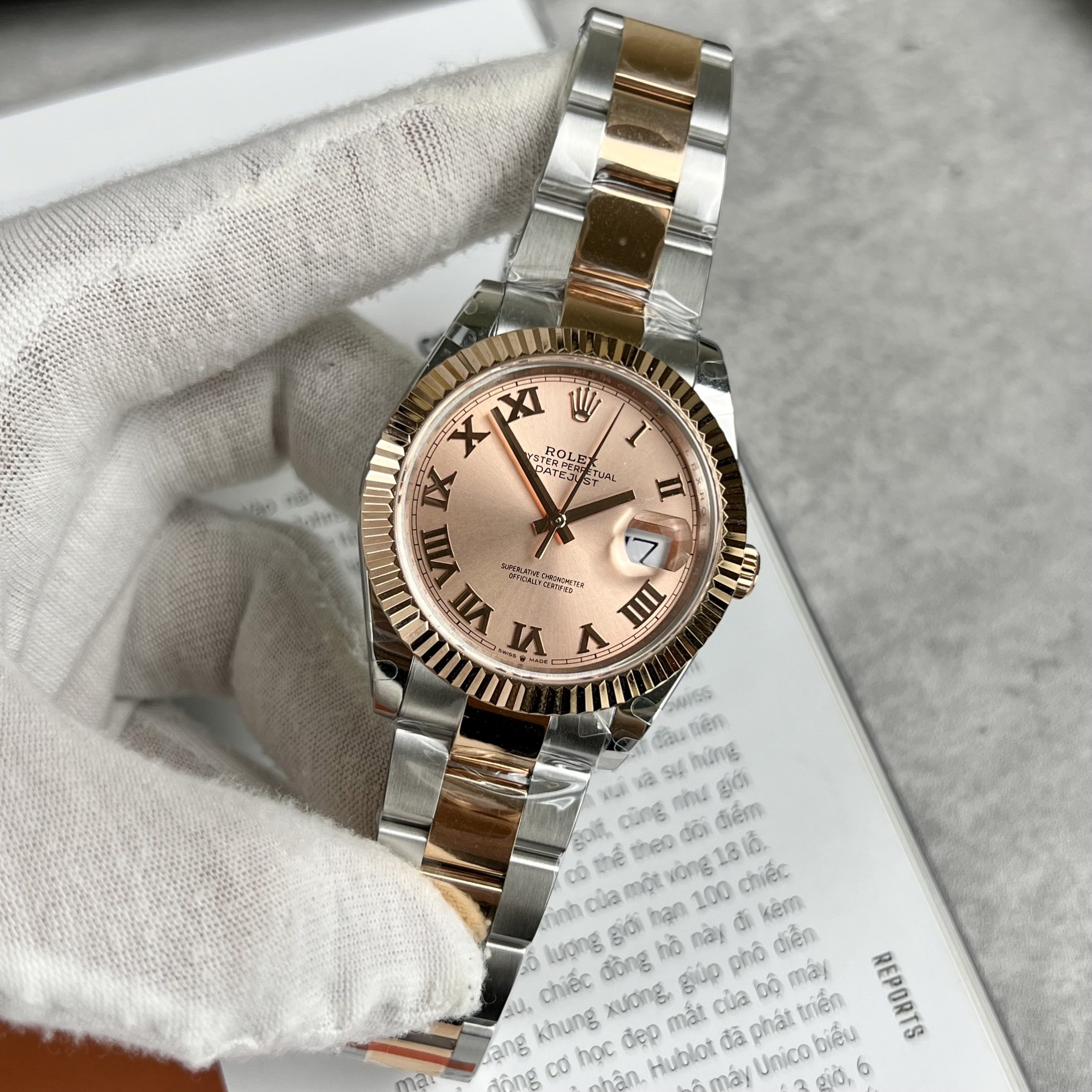 Đồng hồ Rolex DateJust nam dây Oyster Replica 11 41mm (8) Đồng hồ Rolex DateJust nam dây Oyster Replica 11 41mm (2)