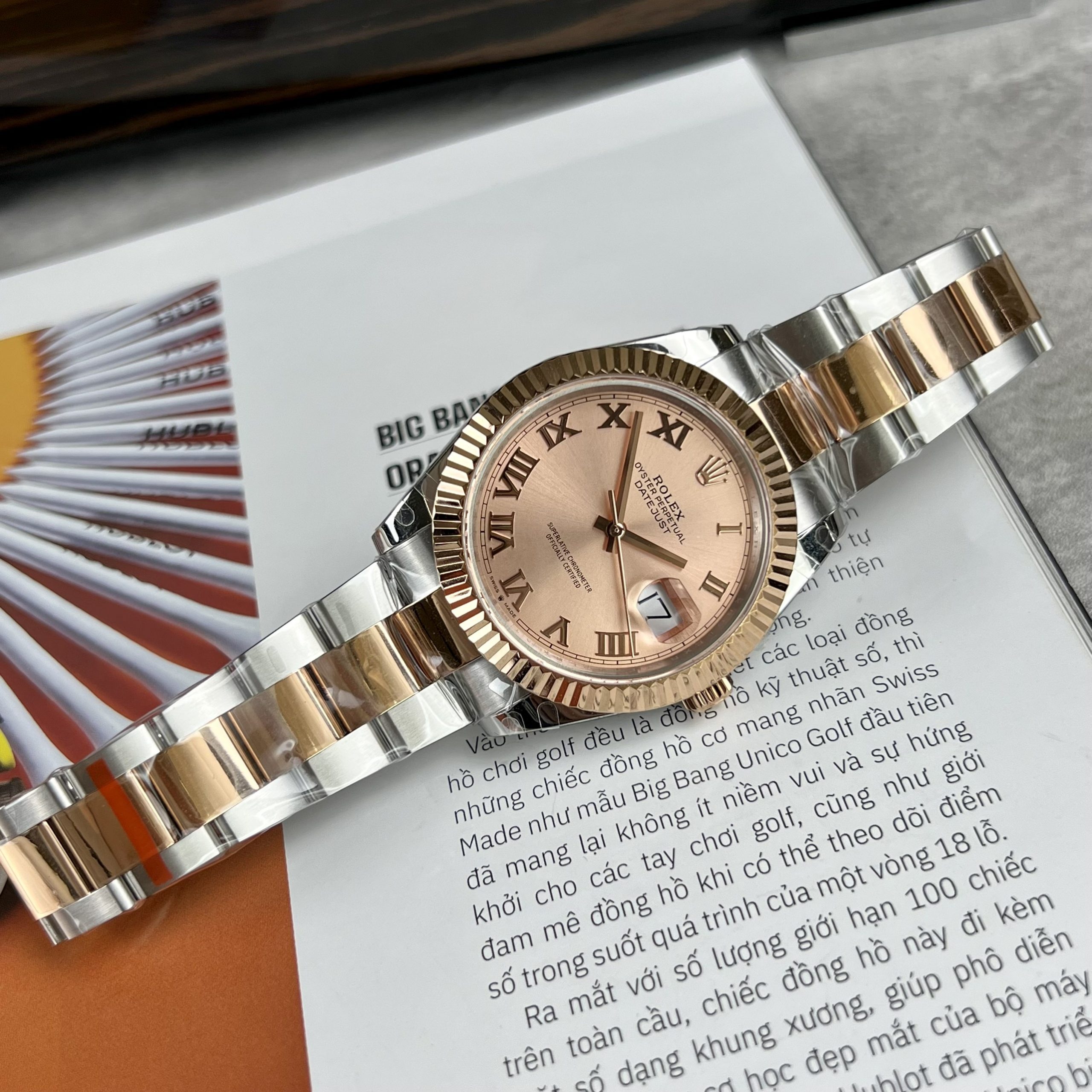 Đồng hồ Rolex DateJust nam dây Oyster Replica 11 41mm (9) Đồng hồ Rolex DateJust nam dây Oyster Replica 11 41mm (2)