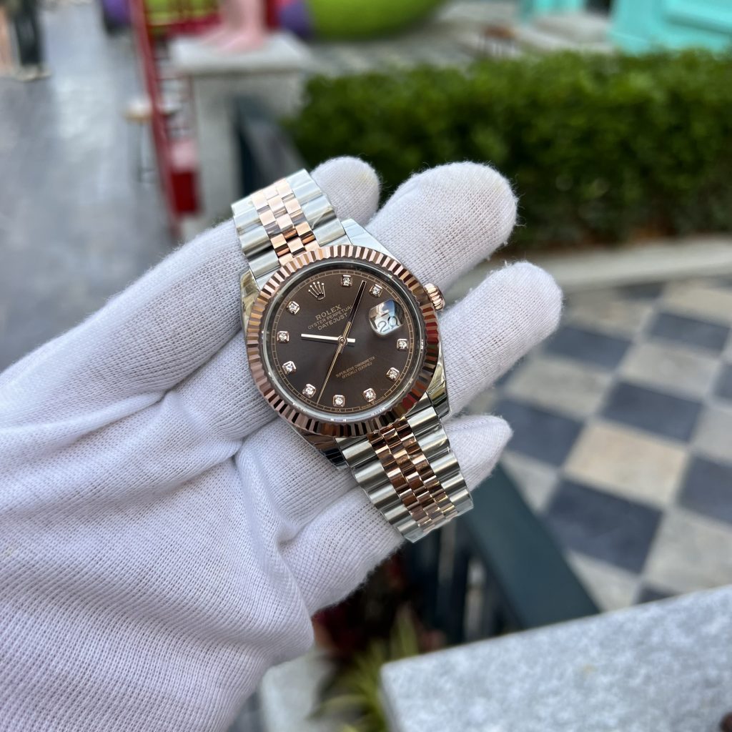 Đồng hồ Rolex DateJust nam mặt Chocolate Replica 11 EW Factory 41mm (2)