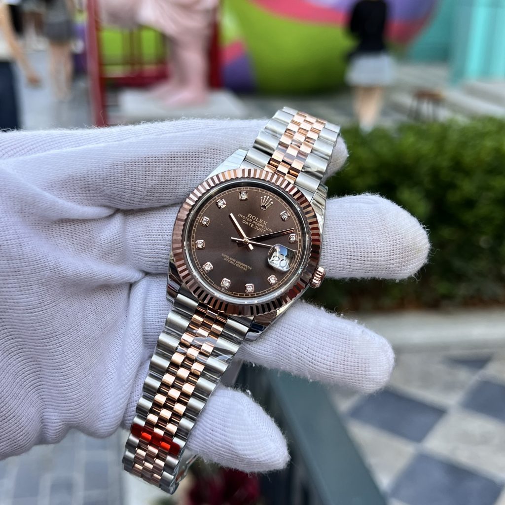 Đồng hồ Rolex DateJust nam mặt Chocolate Replica 11 EW Factory 41mm (2)