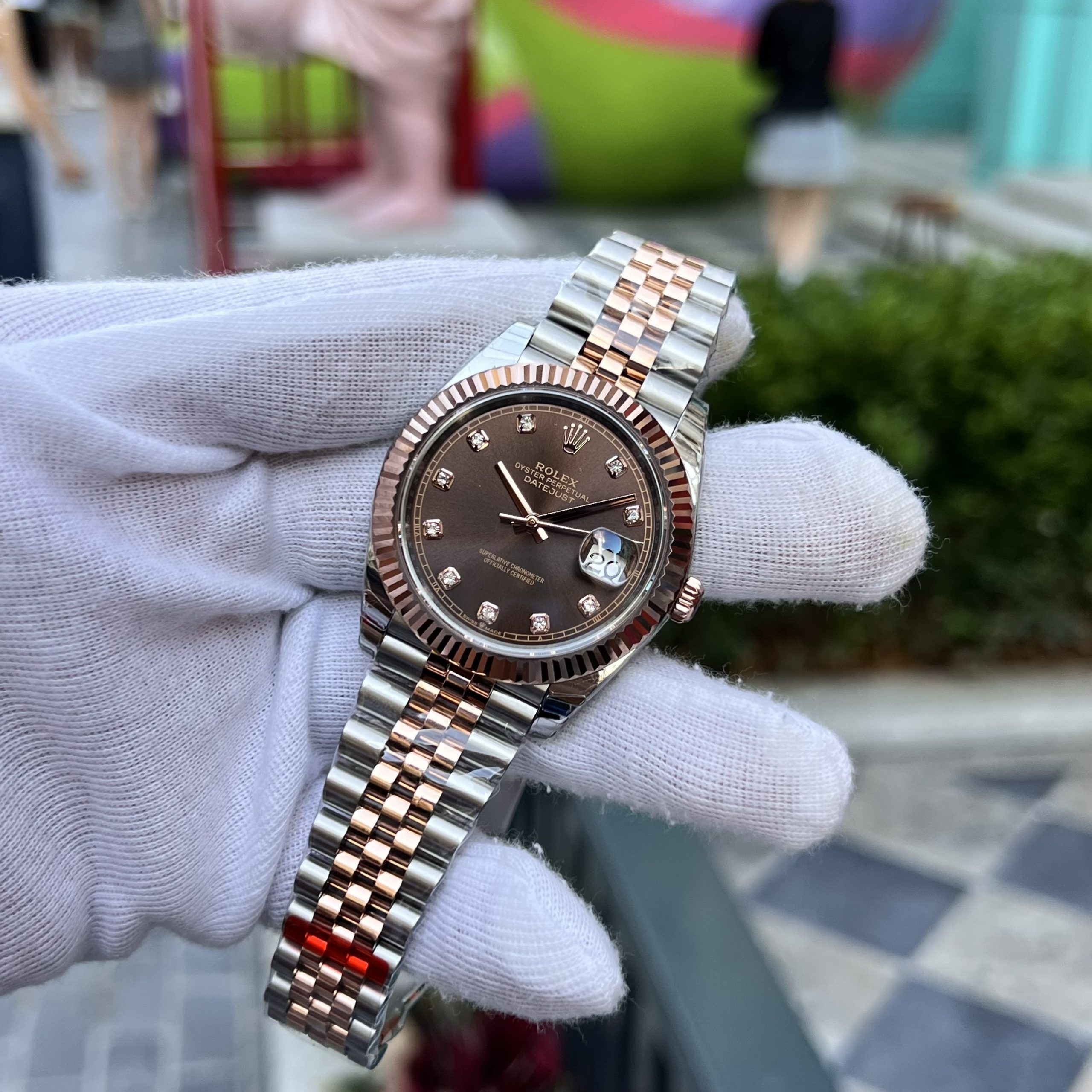 Đồng hồ Rolex DateJust nam mặt Chocolate Replica 11 EW Factory 41mm (4) Đồng hồ Rolex DateJust nam mặt Chocolate Replica 11 EW Factory 41mm (2)