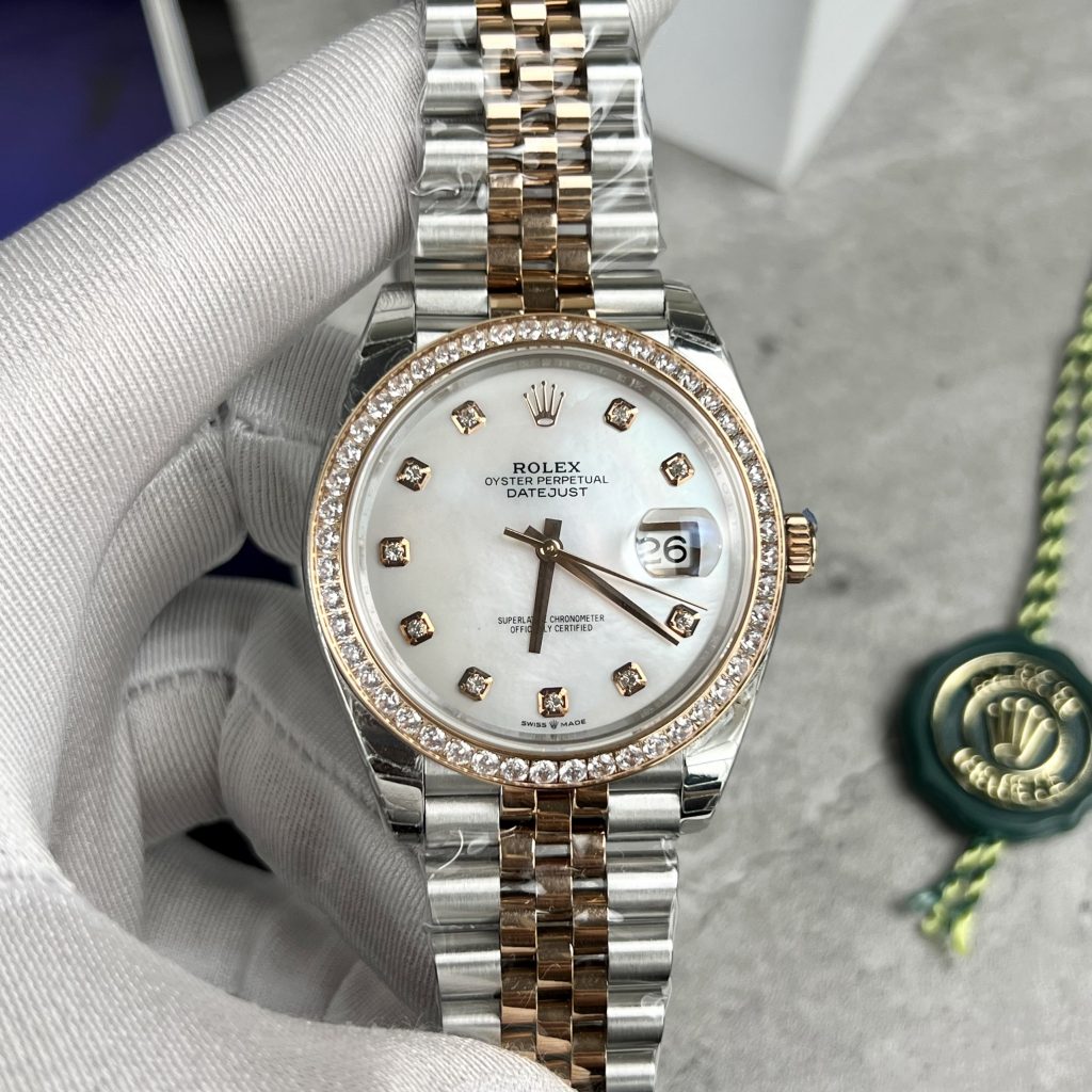 Đồng hồ Rolex DateJust nam mặt khảm xà cừ Replica 11 EW Factory 41mm (2)