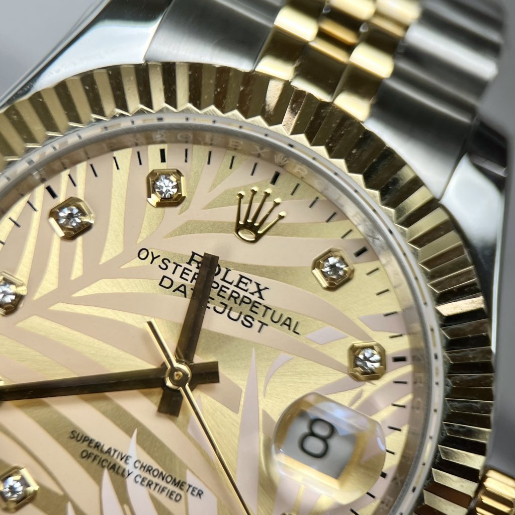 Đồng hồ Rolex DateJust nam mặt lá cây nhiệt đới Replica 11 41mm (2)