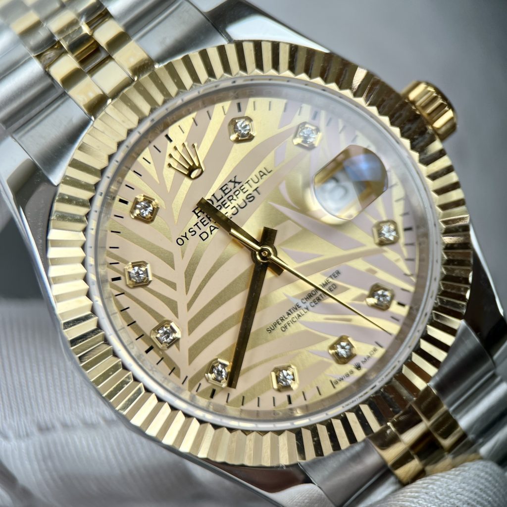 Đồng hồ Rolex DateJust nam mặt lá cây nhiệt đới Replica 11 41mm (2)