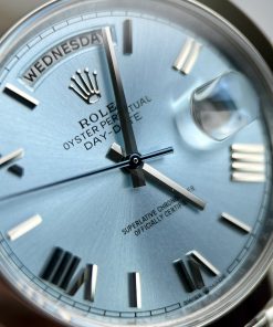 Đồng hồ Rolex Day-Date Replica 11 mặt số màu xanh băng EW Factory 40mm (1)