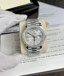 Đồng hồ Rolex Day-Date Replica 11 mặt thiên thạch đính đá 40mm (2)