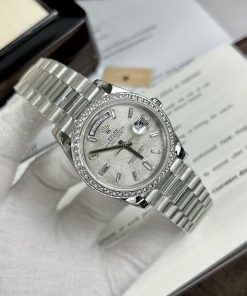 Đồng hồ Rolex Day-Date Replica 11 mặt thiên thạch đính đá 40mm (2)