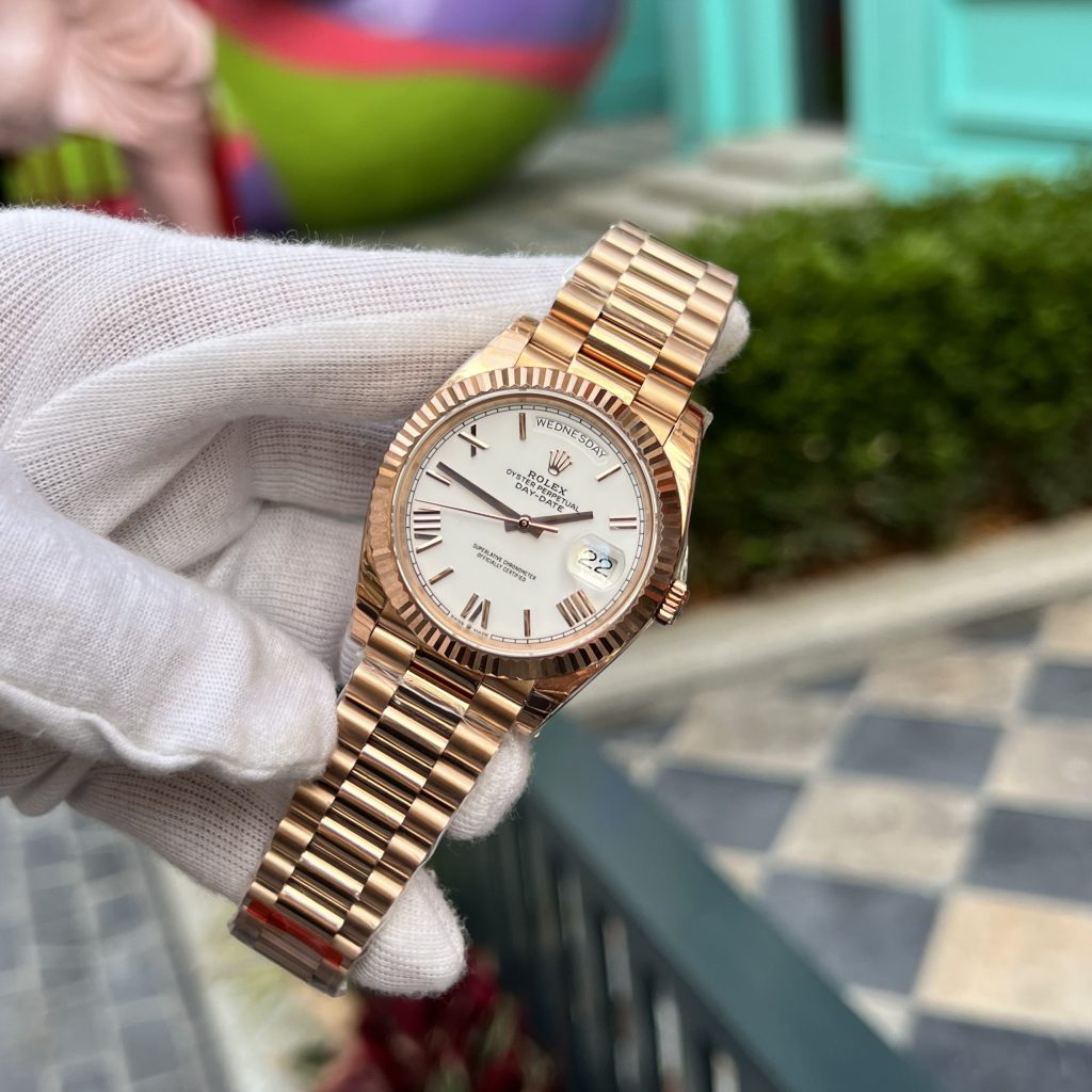 Đồng hồ Rolex Day-Date màu Rose Gold Rep 11 EW Factory 40mm (2)