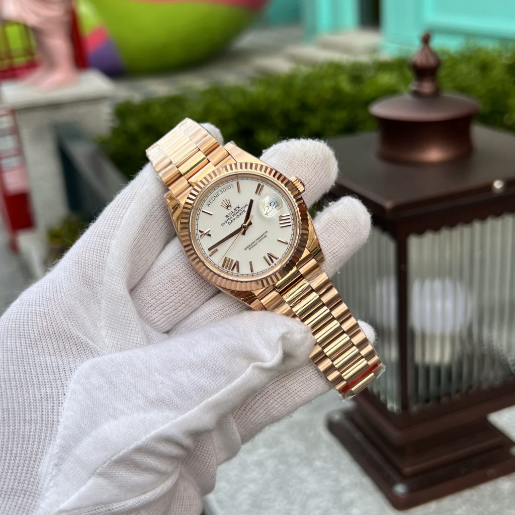 Đồng hồ Rolex Day-Date màu Rose Gold Rep 11 EW Factory 40mm (2)