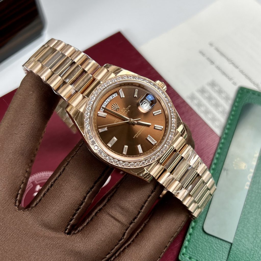 Đồng hồ Rolex Day-Date màu Rose Gold Replica 11 EW Factory 40mm (2)