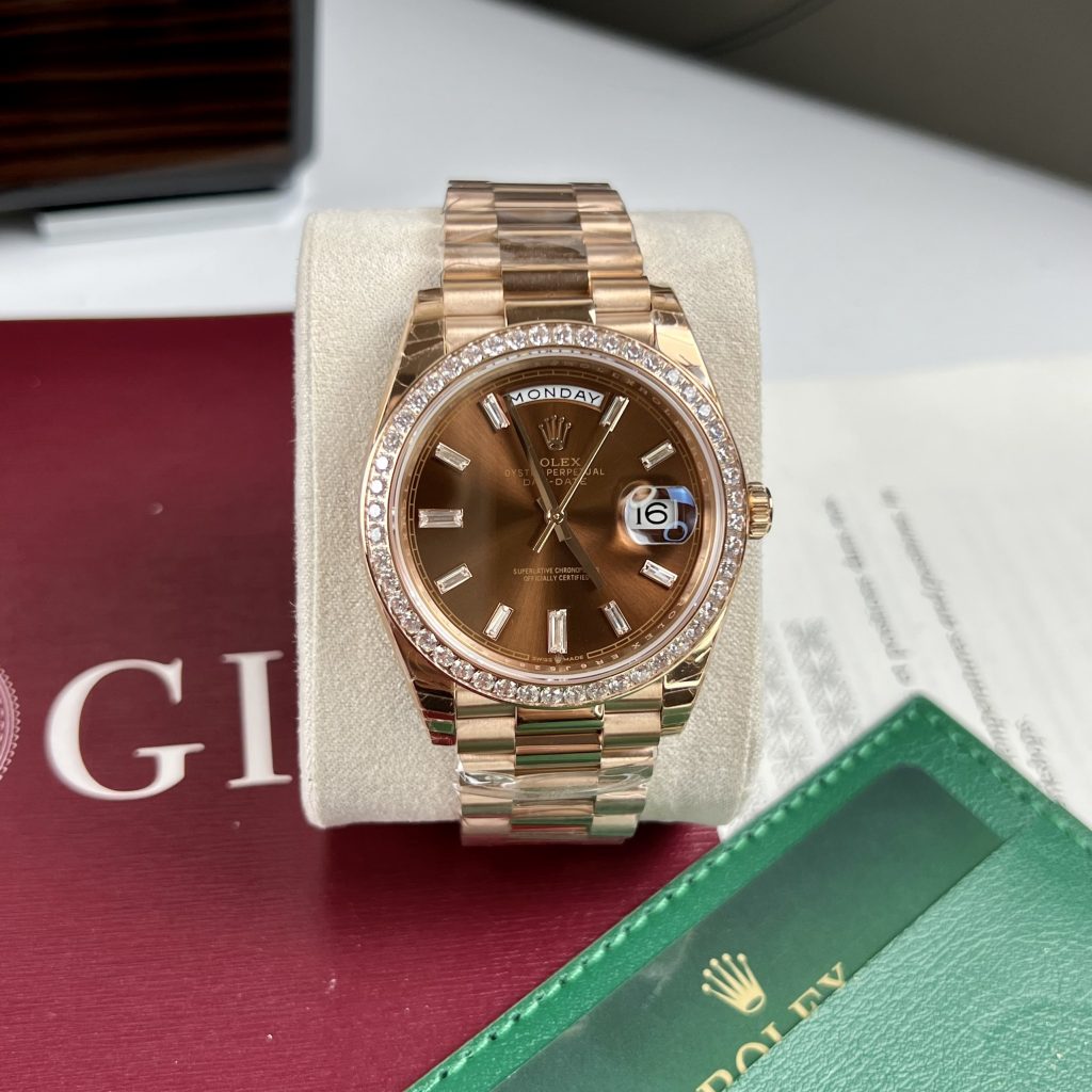 Đồng hồ Rolex Day-Date màu Rose Gold Replica 11 EW Factory 40mm (2)